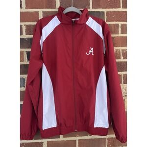 Alabama Crimson Tide Jacket Medium Russell Windbreaker‎ Mens University Full Zip